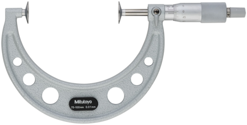 Mitutoyo Disc Micrometer, Hardened Steel Disks 75-100mm, Disk=20mm 123-104