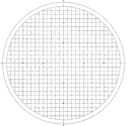 Overlay chart for Projector, No.15 Grid chart 10 mm pitch metric Ø 300