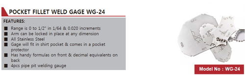 WG-24 Pocket Fillet Weld Gage