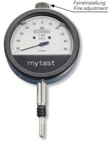 Schwenk Precision Mechanical Indicator mytast reading 0.001 mm DIN 879 MR 0.1 mm Code 61000000