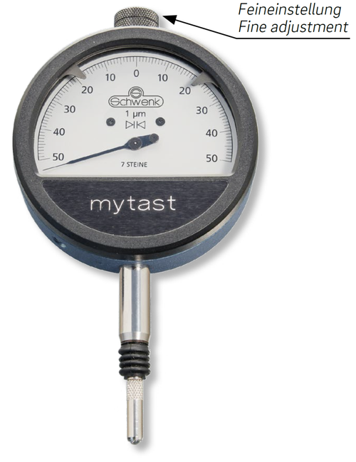 Schwenk Precision Mechanical Indicator mytast reading 0.001 mm DIN 879 MR 0.1 mm Code 61000000