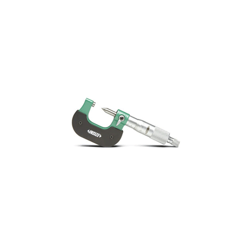 Insize single Point micrometer 0-25mm x .01mm 60 deg spindle 3266-25, Crimp Micrometer