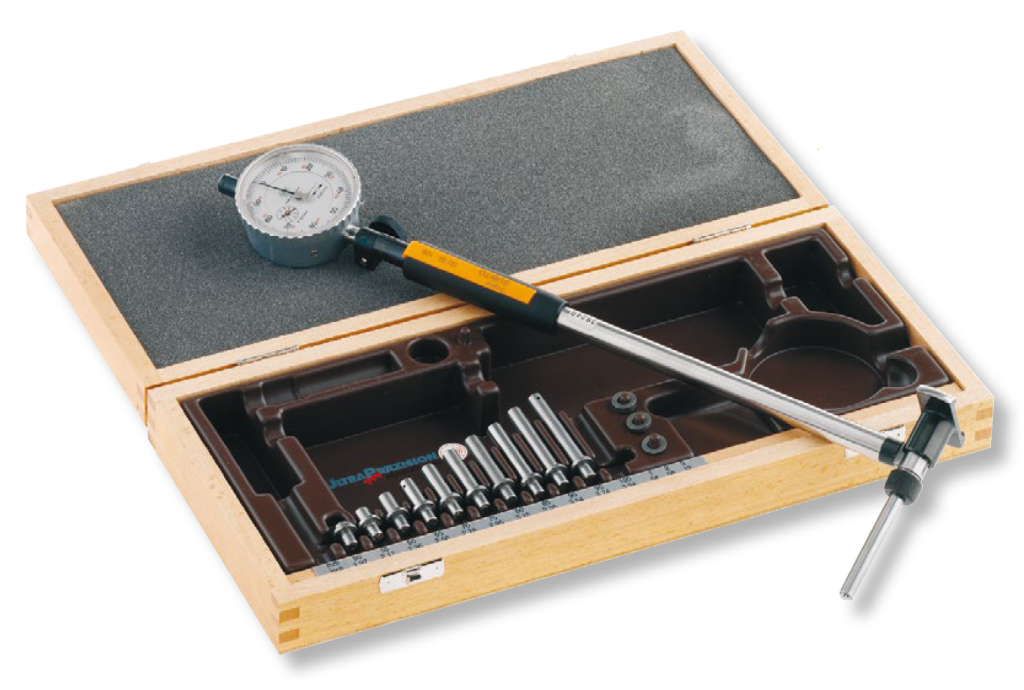 Schwenk Individual bore gauge 107 00000 type SU Metric Range 50-150mm with steel pins, Without Indicator. Measuring depth 180mm, 11 anvils