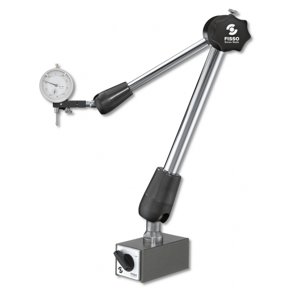 FISSO 6463.10 Classic Line Model: 6400-63 F + MM - 3D articulated gauging arm with on off magnet,  8mm, Indicator Not supplied