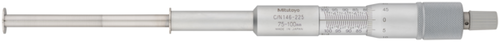 Mitutoyo Groove Micrometer, Non-Rotating Spindle 75-100mm, 12.7mm Flange 146-225