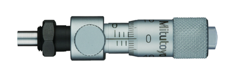 Micrometer Head Locking Screw Type 0-6.5mm, 0.01mm, Flat, with Clamp Nut 148-221-10