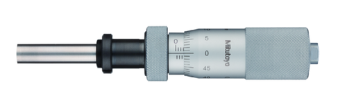 Micrometer Head, Medium-sized Type with D=8mm Spindle, 0-25mm, 0,01mm, Flat, with Clamp Nut/Spindle Lock, w/o Ratched 151-226-10