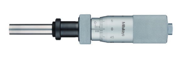 Micrometer Head, Medium-sized Type with D=8mm Spindle, 0-25mm, 0,01mm, Flat, with Clamp Nut/Spindle Lock, w/o Ratched 151-226-10