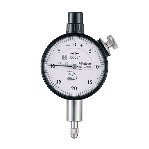Dial Gauge, Flat Back, ANSI/AGD Type 0,1", 0,0005" 1671AB