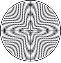 Reticle for TM Concentric Circles (2", P=0.01") 176-135