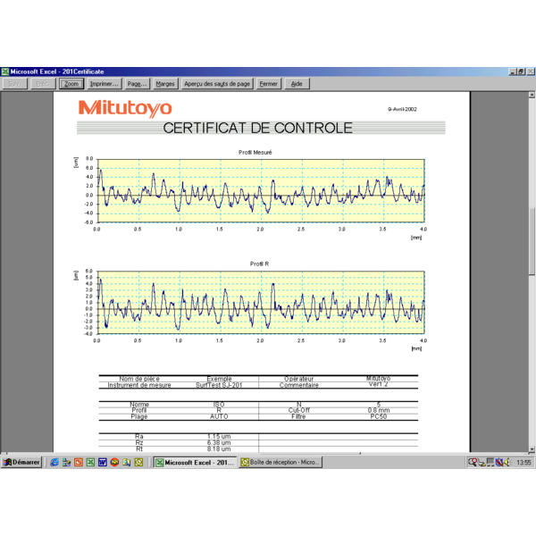 Mitutoyo 178-583-12E Surftest SJ-412 Surface Roughness Tester, 2"/50mm X-Axis Travel, 4 mN Detector, 5 Micron Stylus Tip Radius