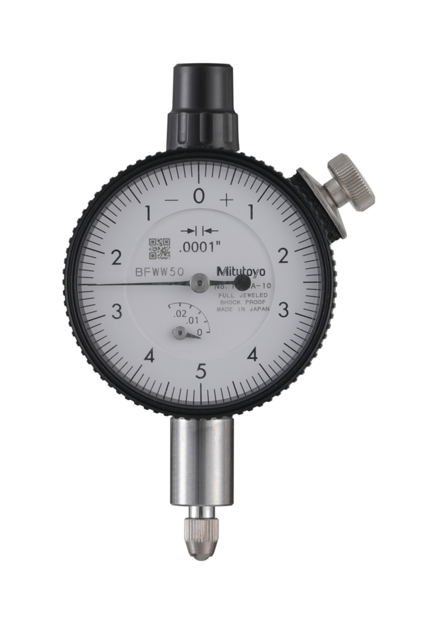 Dial Gauge, Flat Back, ANSI/AGD Type Jewelled Bearing, Shockproof, 0,025", 0,0001" 1803AB-10
