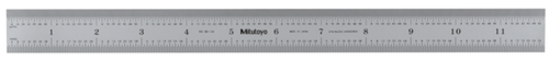 Steel Rule, Wide Rigid Rule 300mm/12", Metric/Inch 182-125