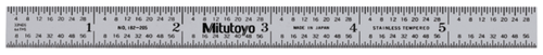 Steel Rule, Fully-Flexible Rule 150mm/6", Metric/Inch 182-205