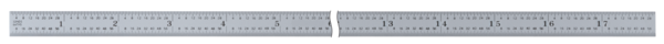 Steel Rule, Fully-Flexible Rule 450mm/18", Metric/Inch 182-245