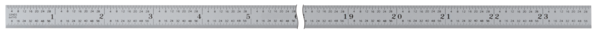 Steel Rule, Fully-Flexible Rule 600mm/24", Metric/Inch 182-265