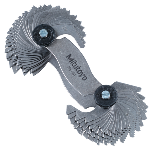 Mitutoyo Thread Pitch Gauge Metric Screw 60°, 0,25-2,5mm, 28 Leaves 940-113