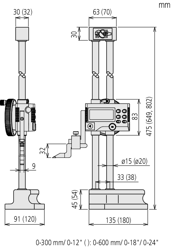 Digital Height Gauge Double Column 0-300mm 192-613-10