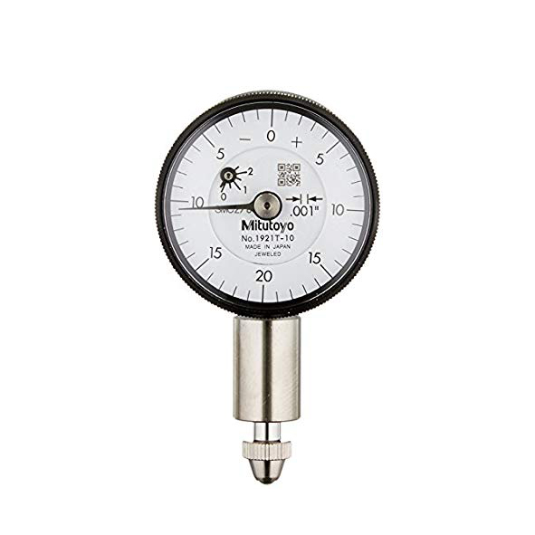 Dial Gauge, Flat Back, ANSI/AGD Type Jewelled Bearing, 0,1", 0,001" 1921AB-10