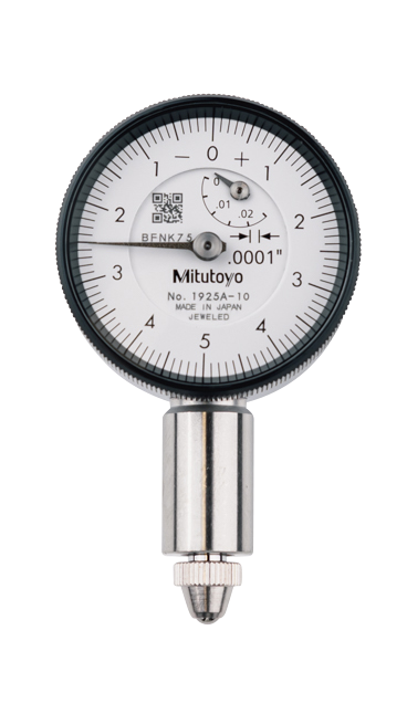 Dial Gauge, Lug Back, ANSI/AGD Type Jewelled Bearing, 0,025", 0,0001" 1925A-10