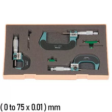 Mitutoyo Digit Outside Micrometer Set 0-75mm (3 pcs.) 193-901