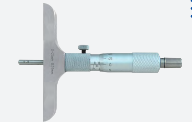 Inspec Depth Micrometer 0-300mm Base 100mm Graduation .01mm, 202-56-200 Radius on rods
