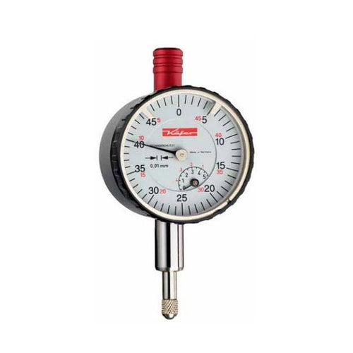 Verdict 23/2042 Small Dial Gauge KM 4/5 S shockproof Reading 0.01 mm Range 5 mm Range per revolution 0.5 mm Bezel-Ø 40 mm Stem-Ø 8 h 6