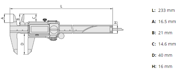 Mitutoyo Digital ABSOLUTE Coolant Proof IP67 Carbide Caliper 0-150mm(0-6") OD Carbide 500-731-20