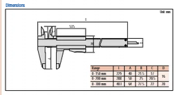 Mitutoyo Vernier Caliper with Thumb Clamp 0-150mm/0-6", 0,02mm, Metric/Inch 531-128