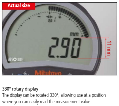Mitutoyo (0.01mm/0.001mm) Flat Back Digital Indicator ID-CX 0-12.7mm (0-0.5″) 543-701B