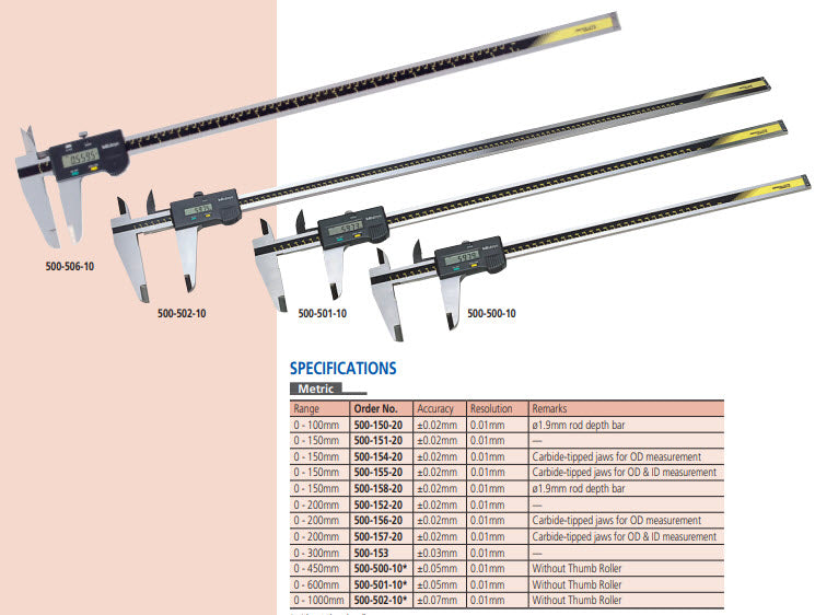 Mitutoyo Digital ABS Caliper 500-502-10