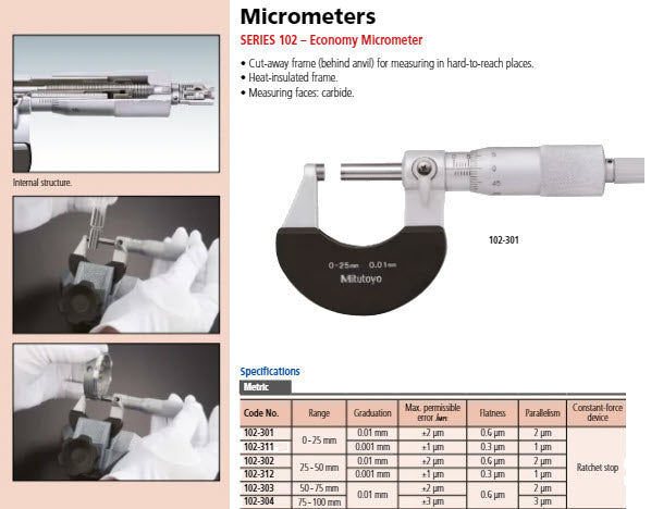 Mitutoyo Digital Micrometer QuantuMike IP65 Inch/Metric, 0-1"/0-25mm With SPC Output 293-180-30