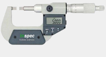 Inspec 235-11-410 Blade Mic 0-25mm/0-1'' Resolution .001mm/.00005'' Type A..75 x 6.5mm