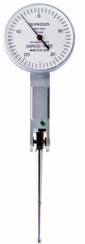 Girod GT1254 Lever Dial Indicator Horizontal Type, Graduation 0.01mm, Range 0.5mm, Stylus Length 36mm, Bezel Diameter 27.4mm