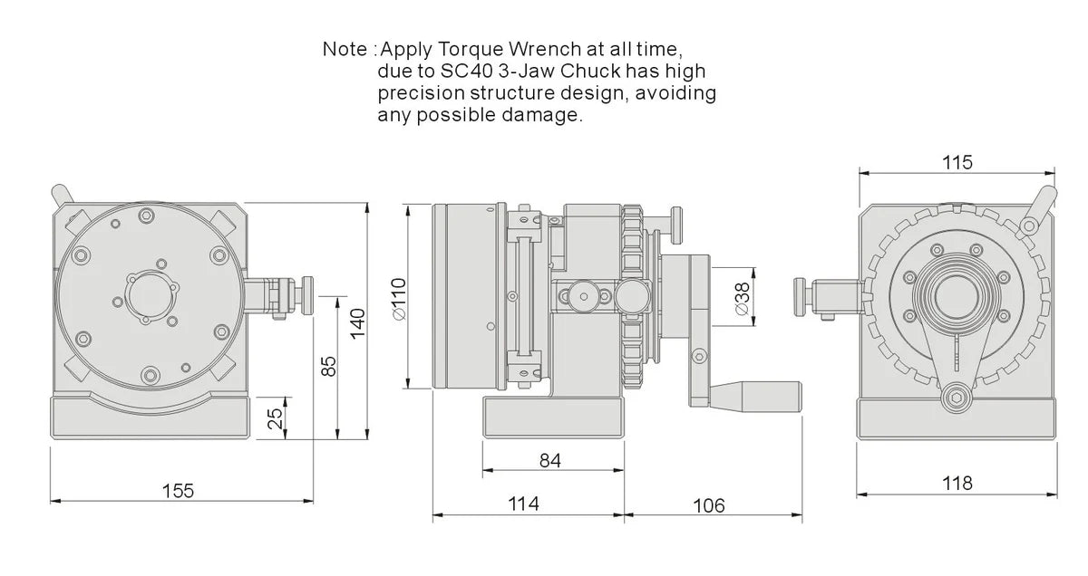 PFH-SC40 Super Precision INOX 3-Jaws Punch Former Accuracy .003mm