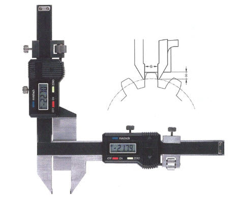 LTF Digital Gear Tooth Caliper M5-50mm module P-7E8 Resolution .01mm/.0005"