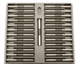 Deltronic TP25 Class X Pin Gauge Sets. 0.0001" Steps, TP25-8371 Range 0.8371 - 1.0108" Tolerance 0.00004" Number of pins  25