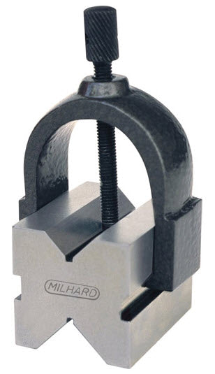 MILHARD VBS-2 STEEL VEE BLOCKS - PAIR 63 x 48 X 48mm, 90  degree, Squareness .005mm,  Parallelism .005mm