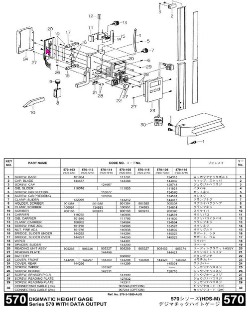 Mitutoyo 134583 Grub Screw for 570 ht Gauge