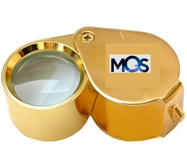 Triplet Magnifying Jewellers Eye Glass 854-8210, 10x x 18mm Gold Colour