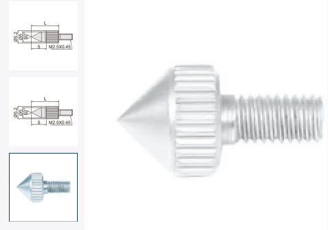 Conical Contact Point INSIZE 7.14mm 6282-0701, M2.5 x .45