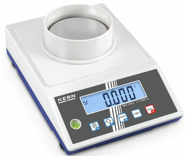 KERN® Precision balance PCB 1000-2, Weighing range 1000g, Readout 0,01 g Pan 130x130mm