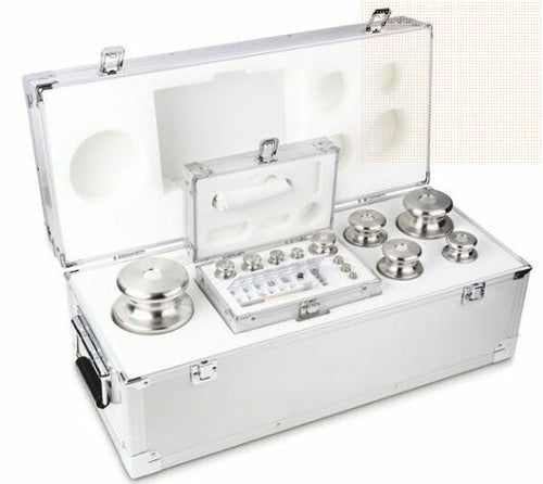 KERN® Set of weights 333-096, OIML Class F2, Nominal value 1mg - 10kg, Platelet, Stainless Steel polished