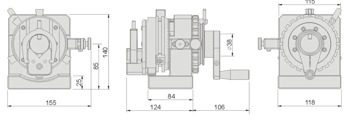 FC-560, 4' 3-JAW ADJ. CHUCK PUNCH FORMER Min. clamping range O.D. Ø 2mm, I.D. Ø 24mm Max. clamping range O.D. Ø 70mm, I.D. Ø 64mm