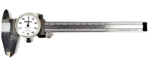 Mitutoyo Dial Caliper 0-6", 0.001", 0.1"/rev, Imperial 505-637-50