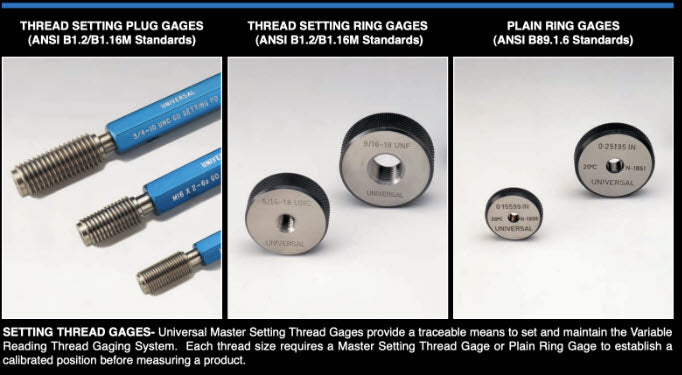 Universal Punch 3 Roll Comparator, #12000 3-Point Thread Fixtures