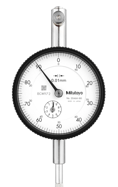Dial Gauge, Lug Back, ISO Type Peak Hold Type, 10mm, 0,01mm 2046A-80