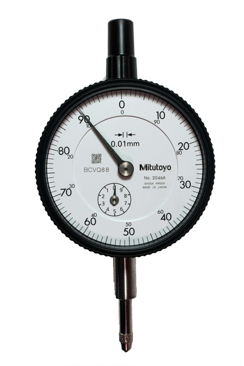 Dial Gauge, Lug Back, ISO Type Shockproof, 10mm, 0,01mm 2046A-09