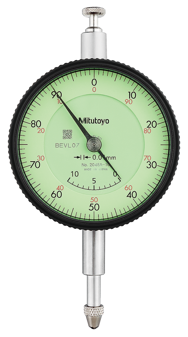 Dial Gauge, Lug Back, ISO Type Adjustable Pointer Type, 10mm, 0,01mm 2048A-10