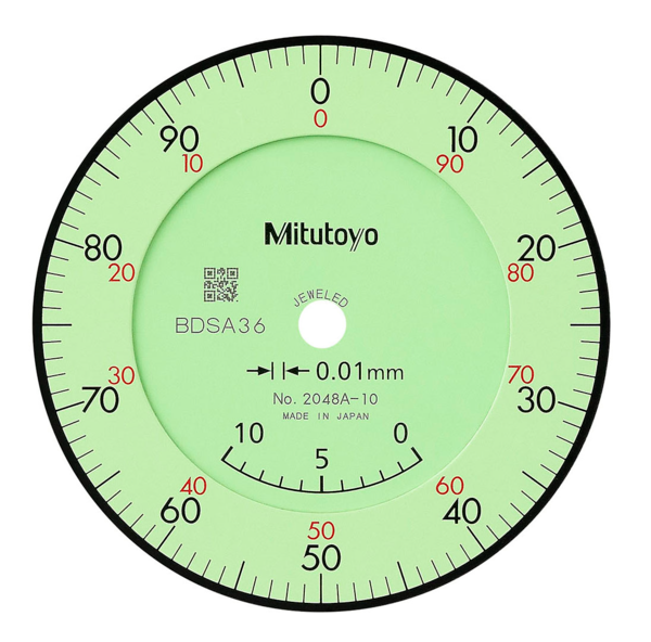 Dial Gauge, Lug Back, ISO Type Adjustable Pointer Type, 10mm, 0,01mm 2048A-10